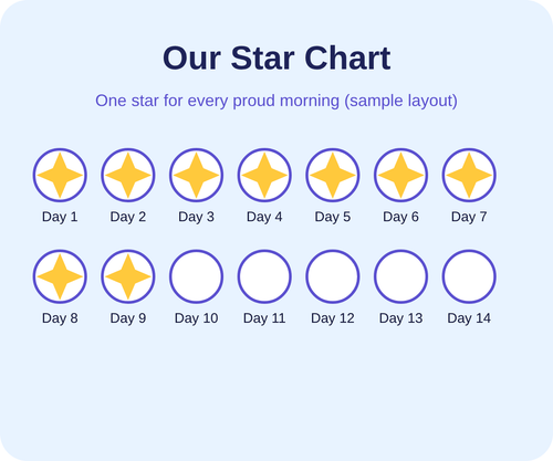 Star chart to celebrate every win